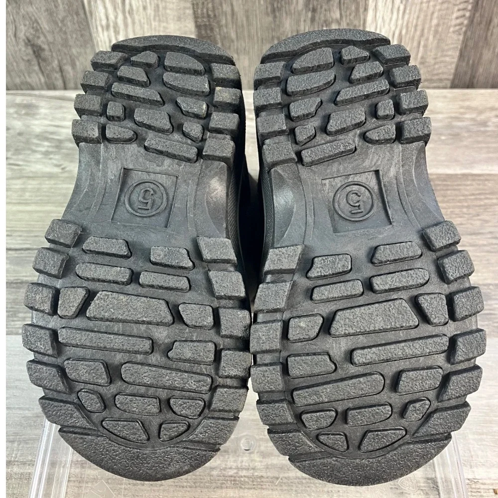 Lands End Toddler Snow Boots Black Insulated Waterproof 5M 550824 Duck Boots